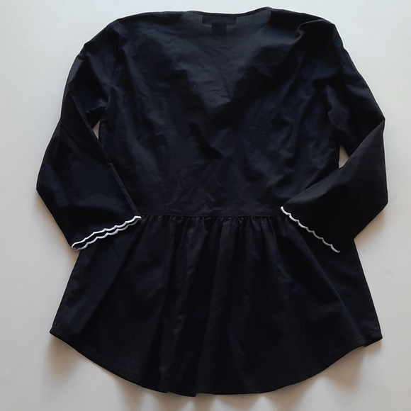 Michael Kors black floral embroidered top small - Picture 5 of 12